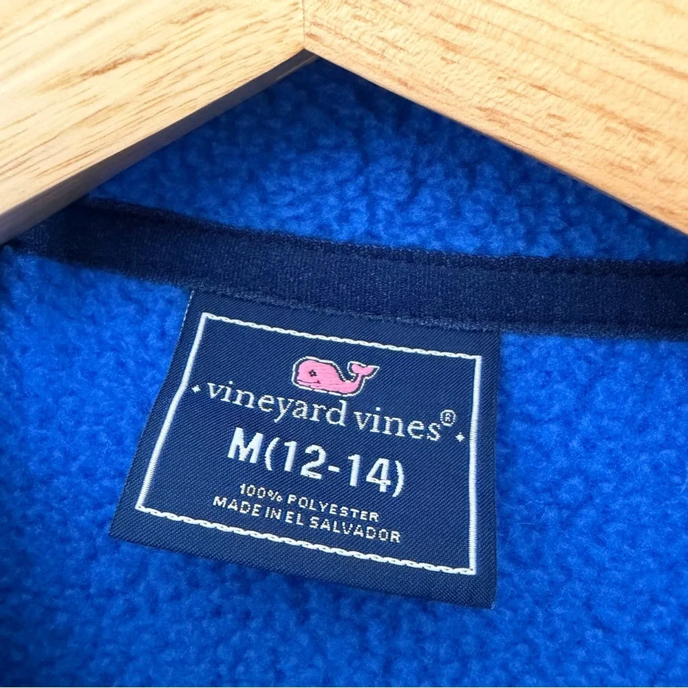 Vineyard Vines Boys Kids Fleece Full Zip Hooded Hoodie Jacket Coat Blue